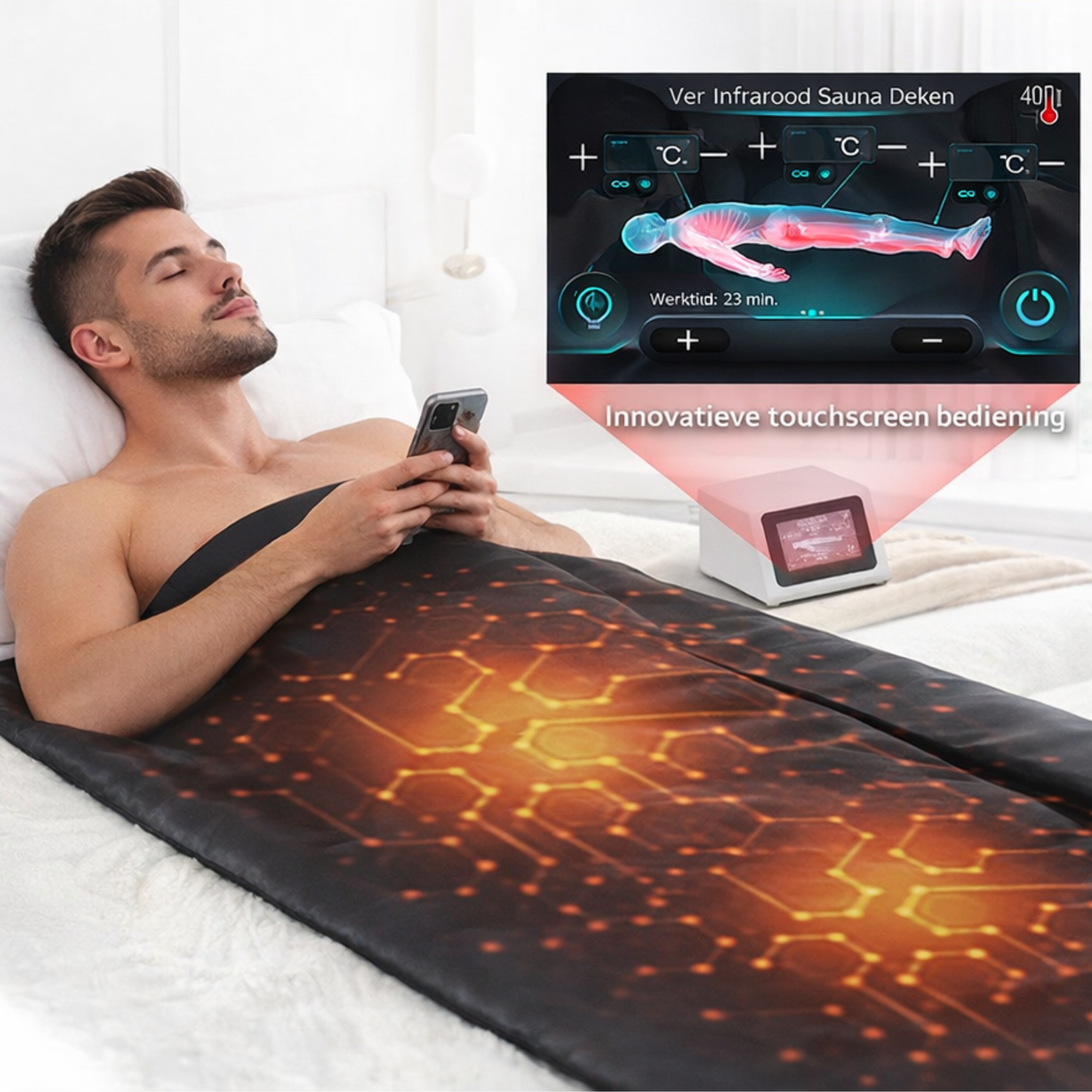 Sauna Infrarood Deken - 3 Zone's + Touchscreen