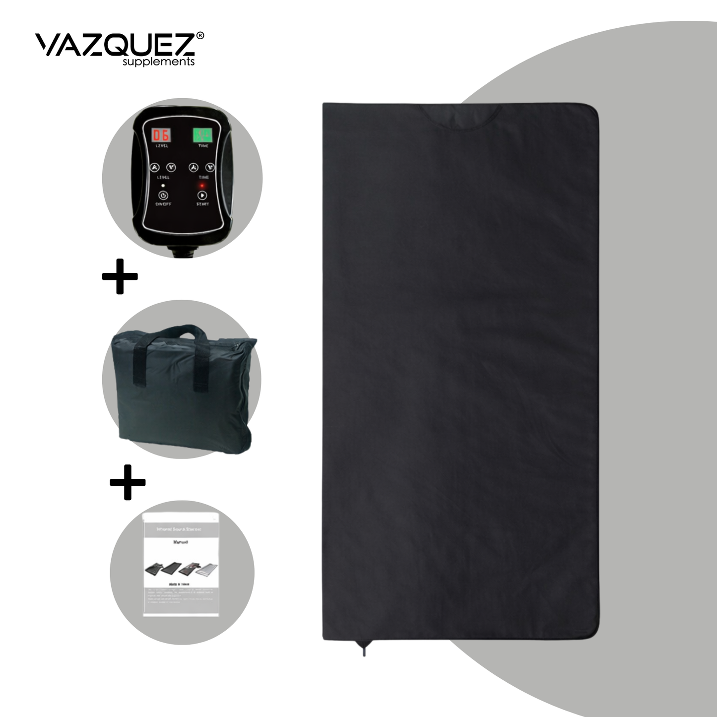 Sauna infrarood deken met ritssluiting