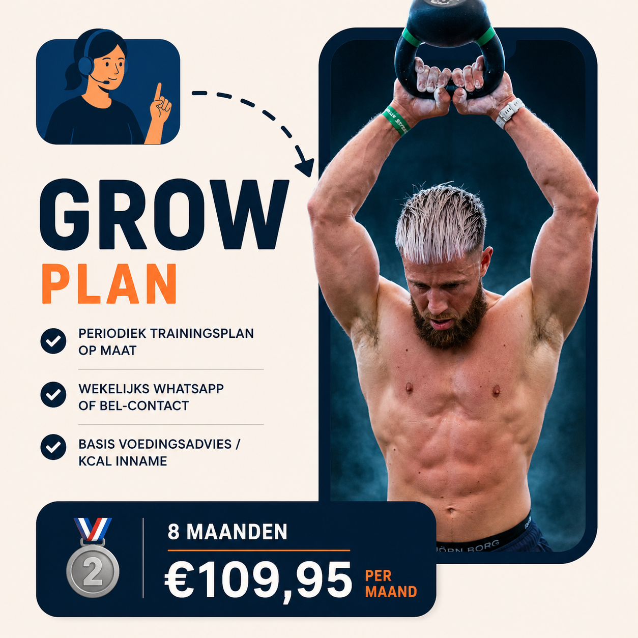 Coaching 🥈 Grow Plan (8 maanden)