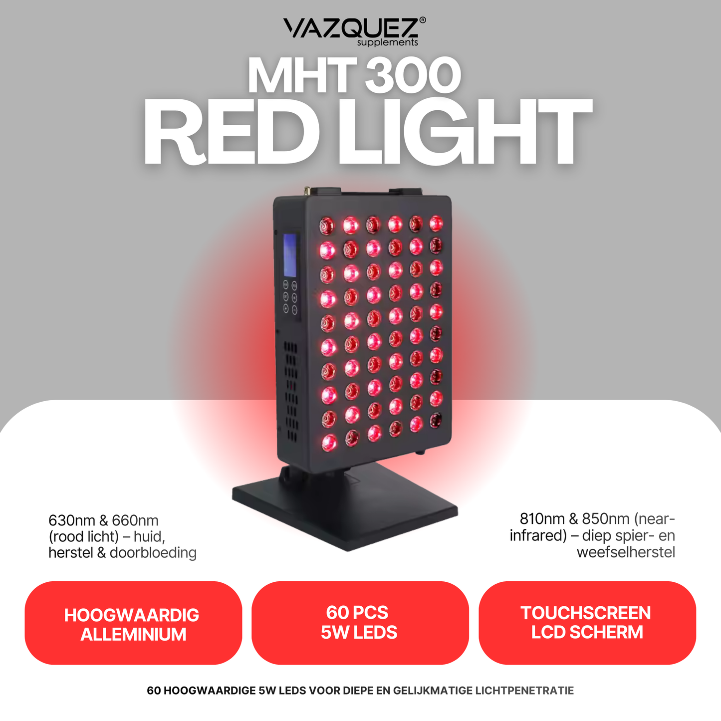 300W Rood Licht Paneel