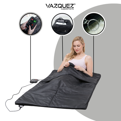 Sauna infrarood deken met ritssluiting