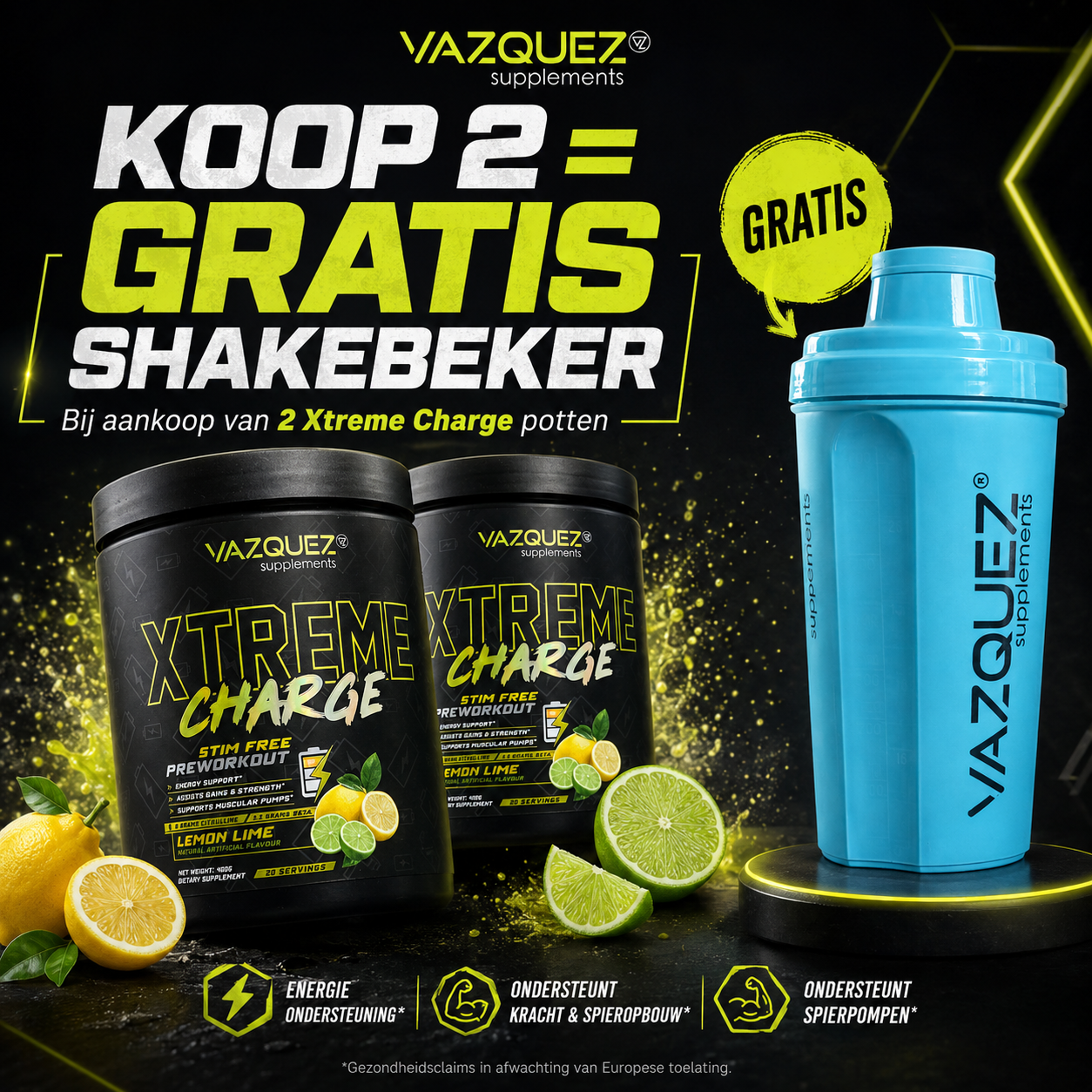 Pump Xtreme- Pre Workout (Caffeine Vrij)